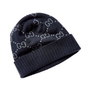 Gucci Gg Cashmere Beanie, Blue